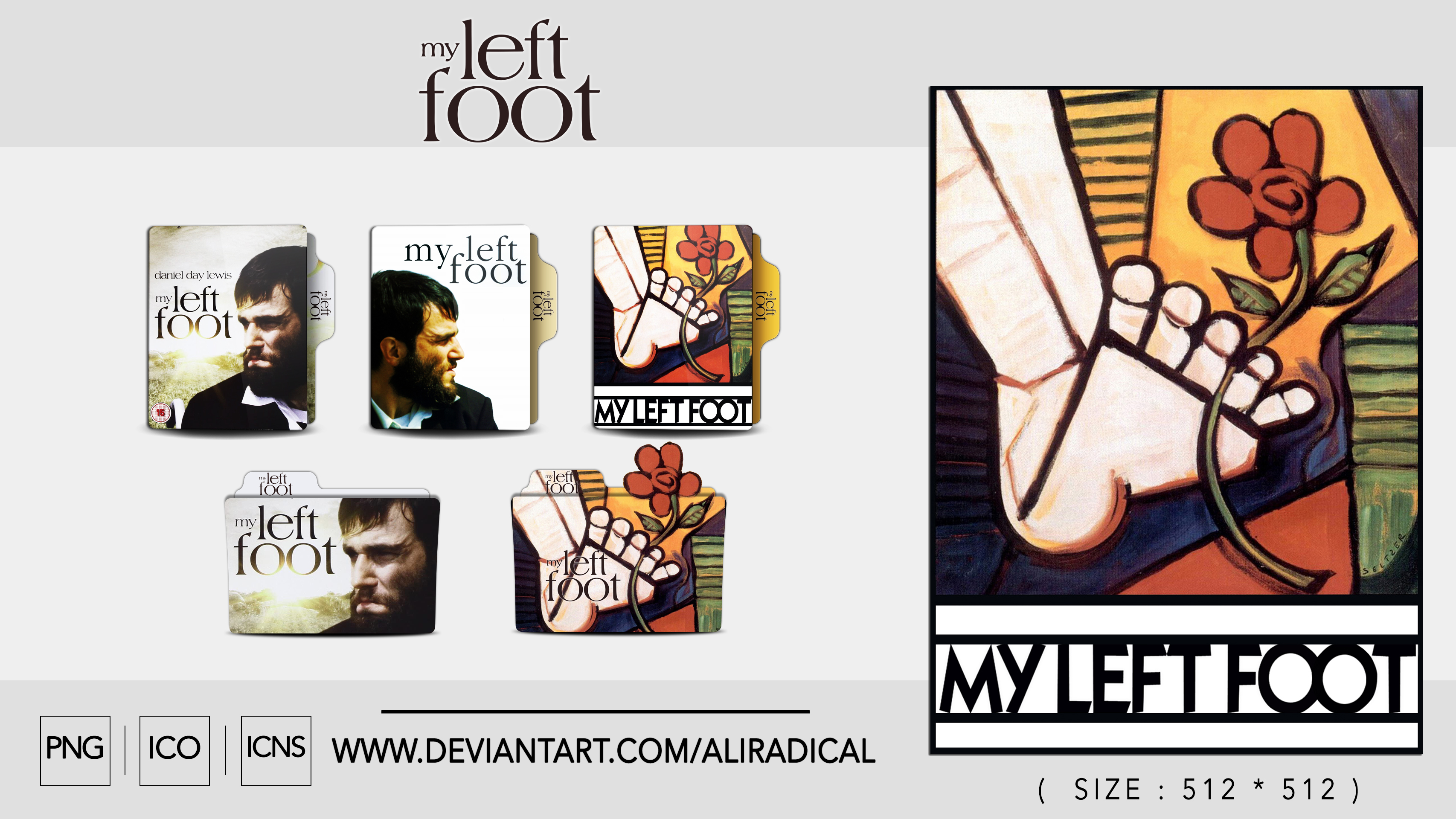 My Left Foot 1989 Folder Icon By Aliradical On Deviantart