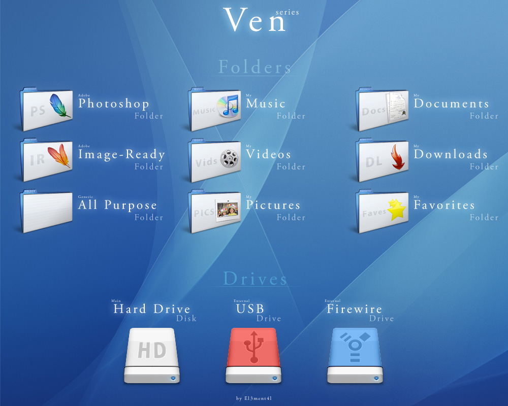 -Ven- Folder Icons by El3ment4l