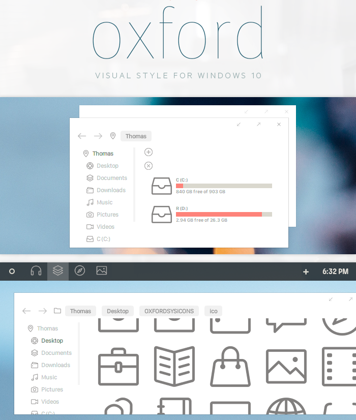 Oxford - Windows 10 Visual Style