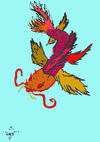 Fantasy dragon Koi colored. by Gwin2leane on DeviantArt