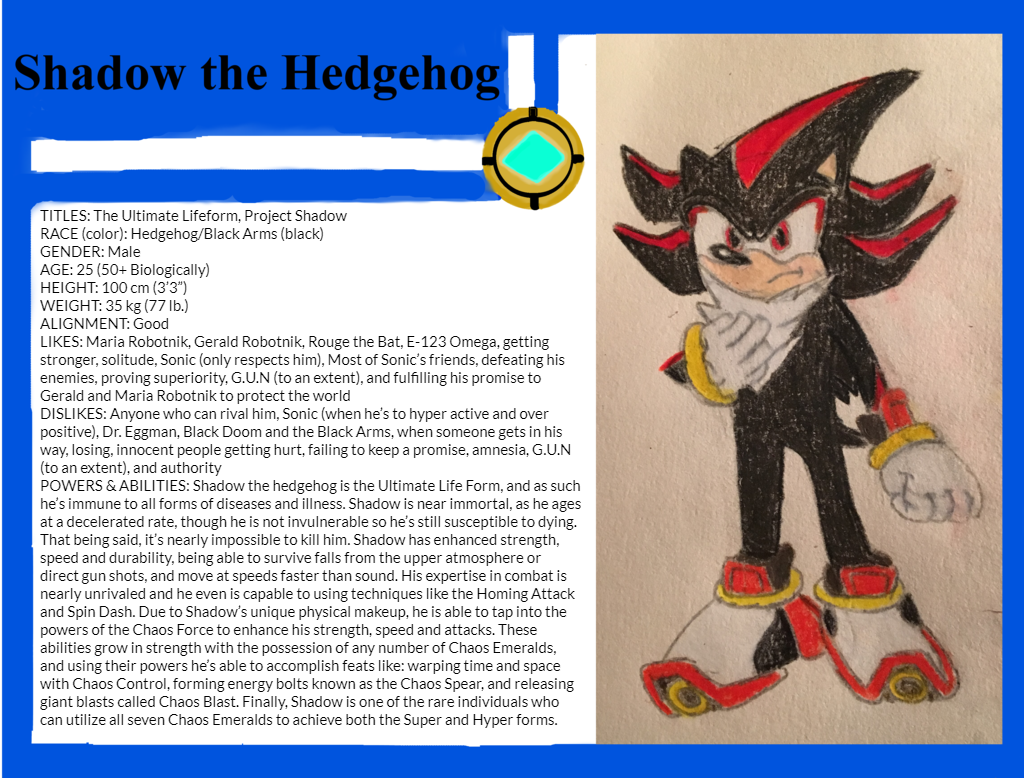 Shadow the Hedgehog Personality Type, MBTI - Which Personality?