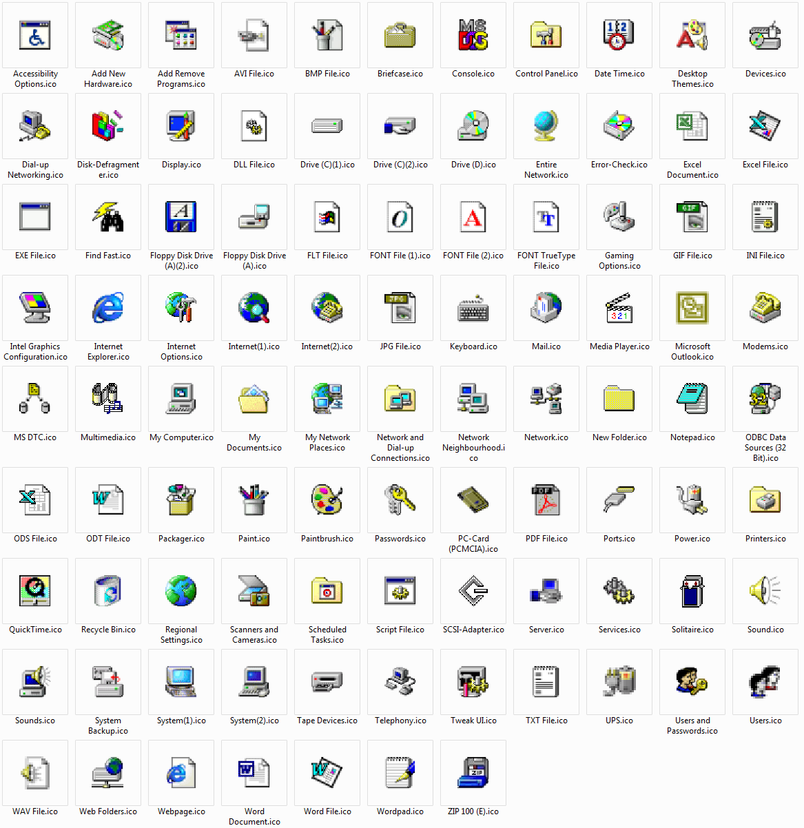 windows 98 icons