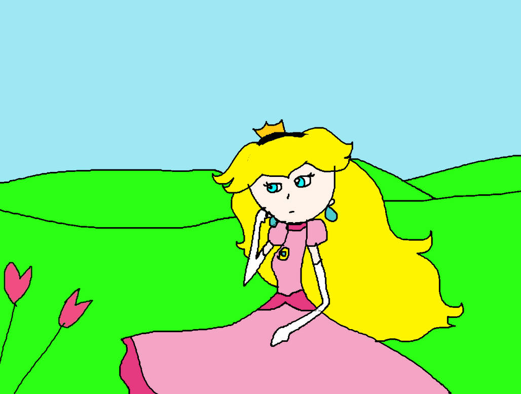 Princess Peach in the meadow of tulips by Kirakiradolls on DeviantArt