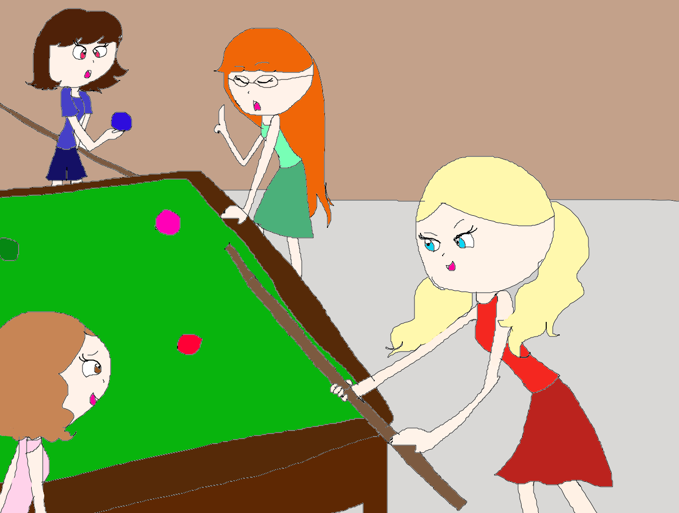 Persona 5 Girls Billiards party by Kirakiradolls on DeviantArt