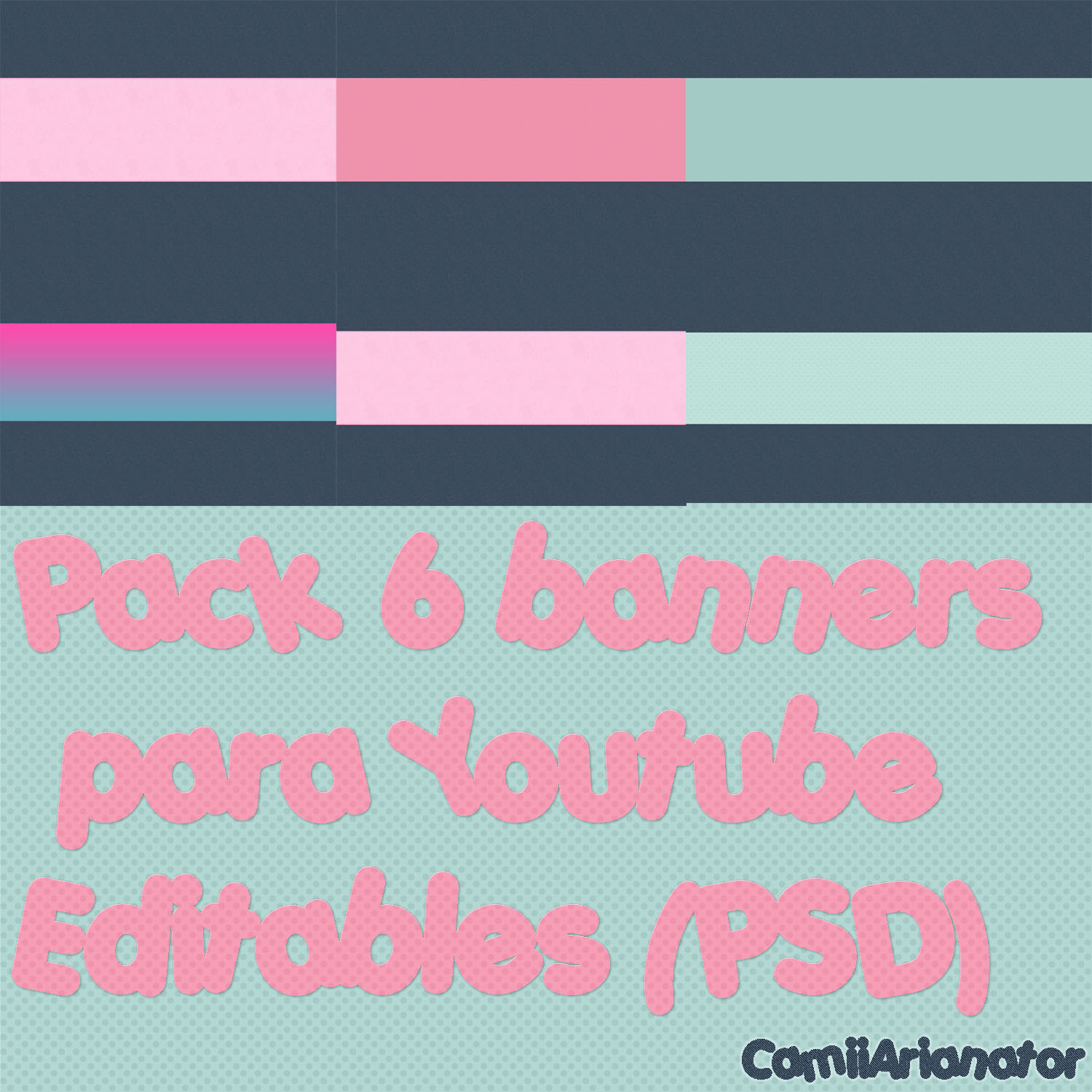 Pack De Banners Para Youtube By Camiiarianator On Deviantart