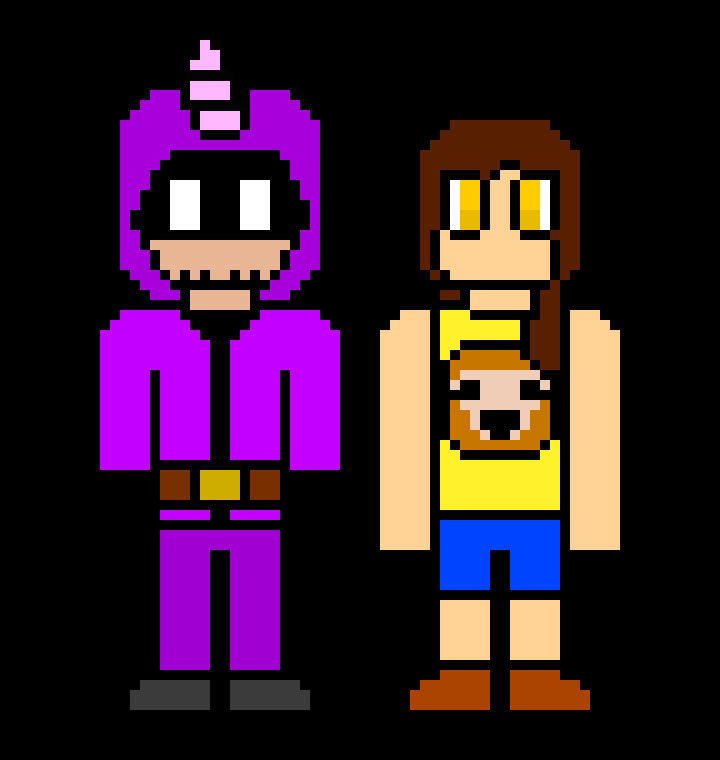 Pixel Art Chibi Unicorn Mann And Goldy By Legobronyclockwork On
