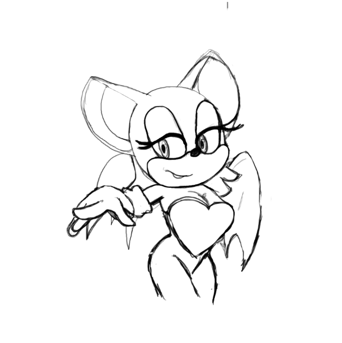 Rouge sketch by usuiandmisaki on DeviantArt
