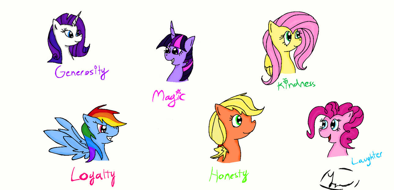 The Mane Six by peaceouttopizza23 on DeviantArt