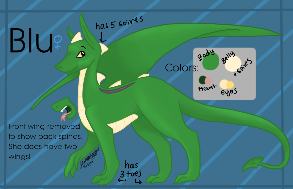 Blu's new refsheet