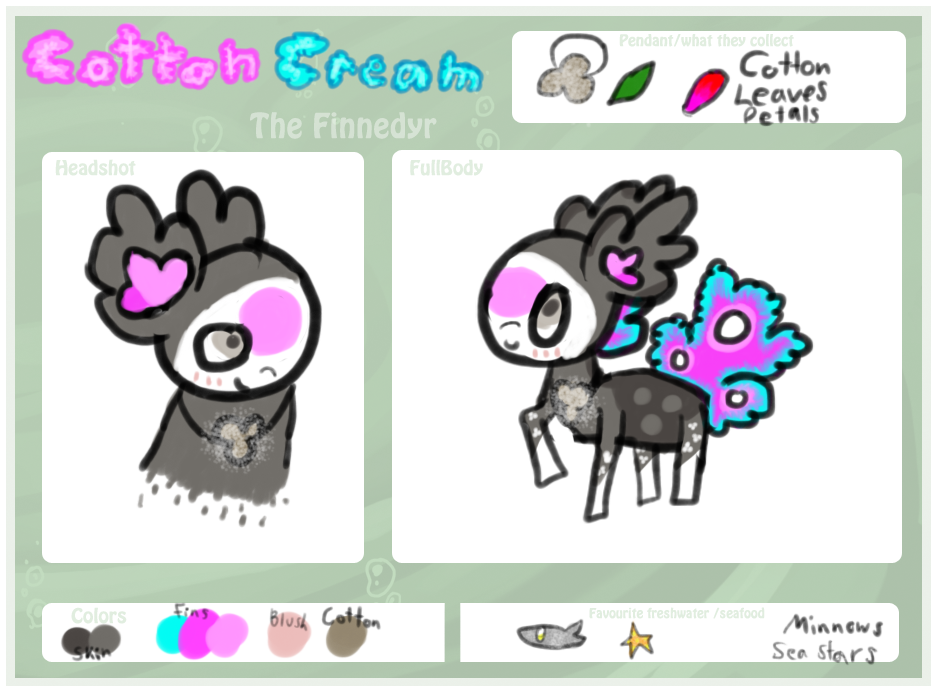 Cotton Cream The Finnedyr Ref by DragonWarriorKirby on DeviantArt