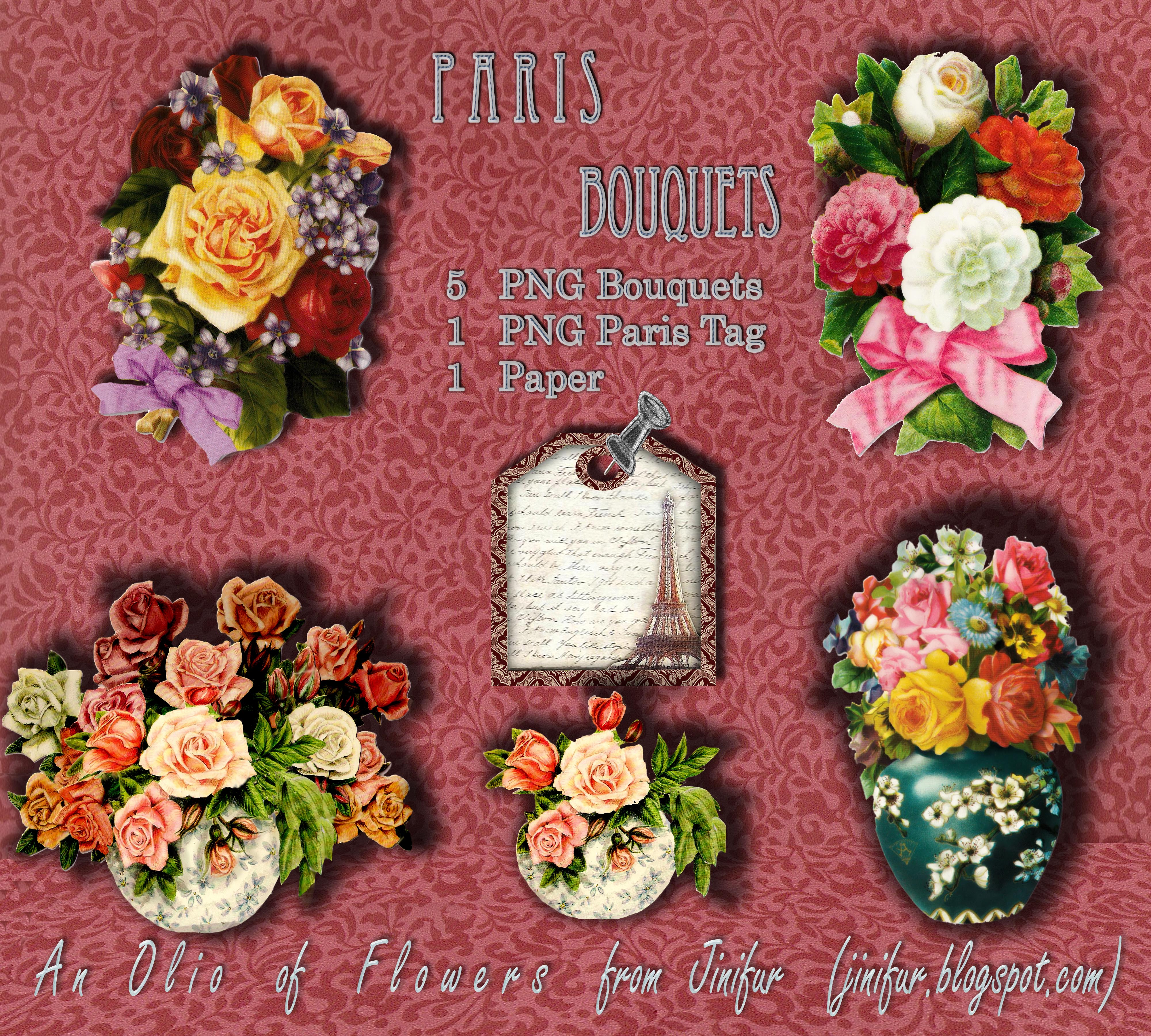 Paris bouquet clip art pngs