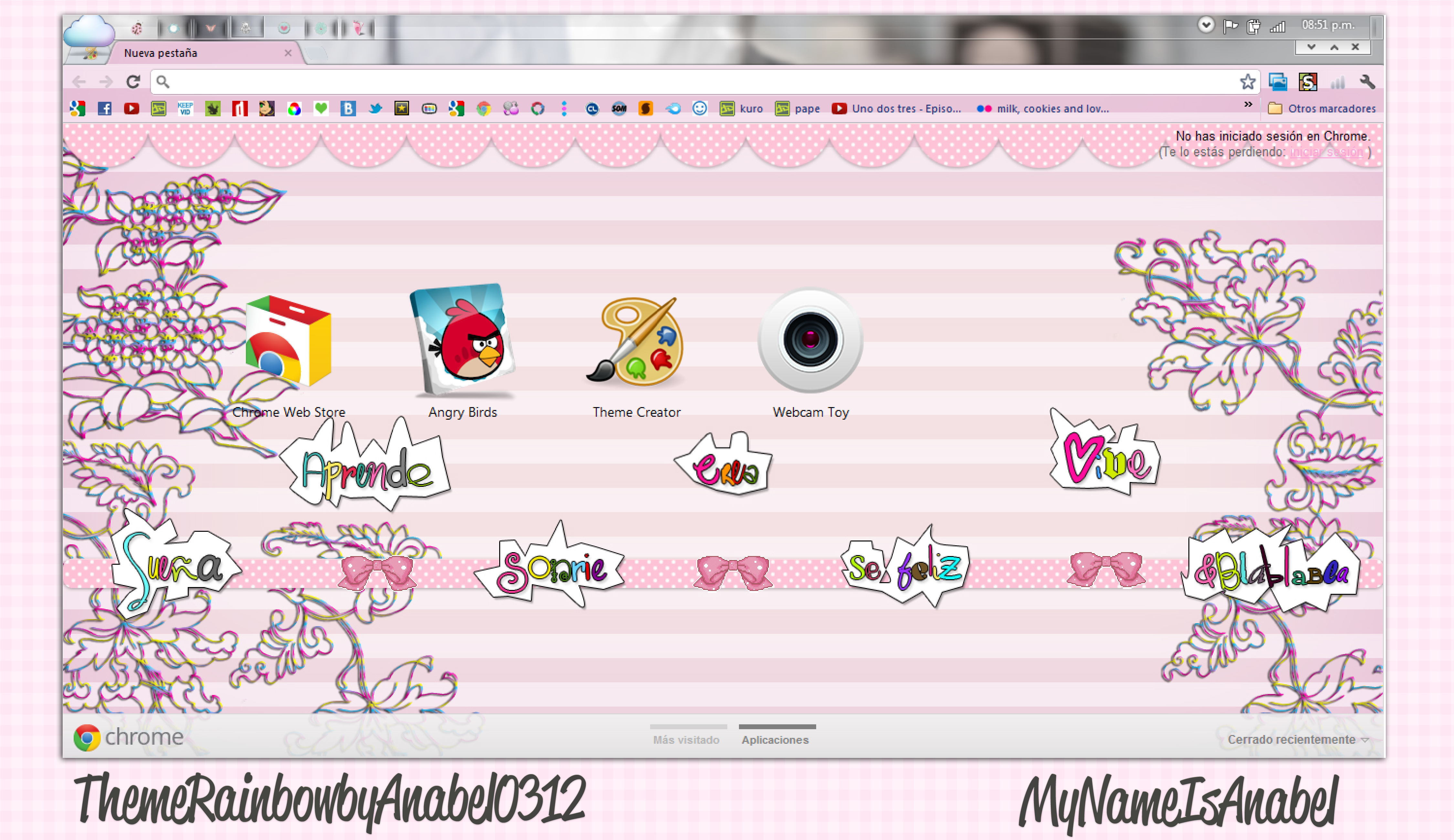 Theme Rainbow For Google Chrome