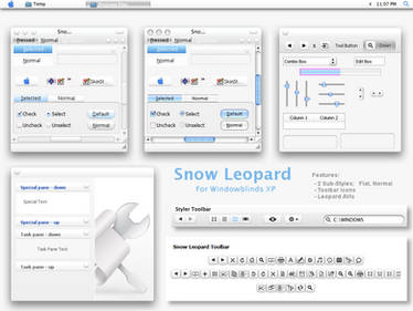 Snow Leopard Windowblinds XP