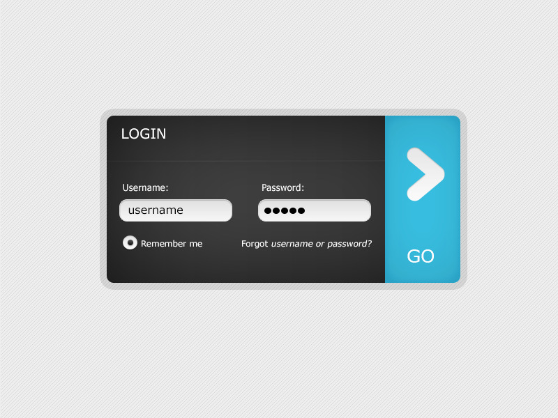 Login Form psd