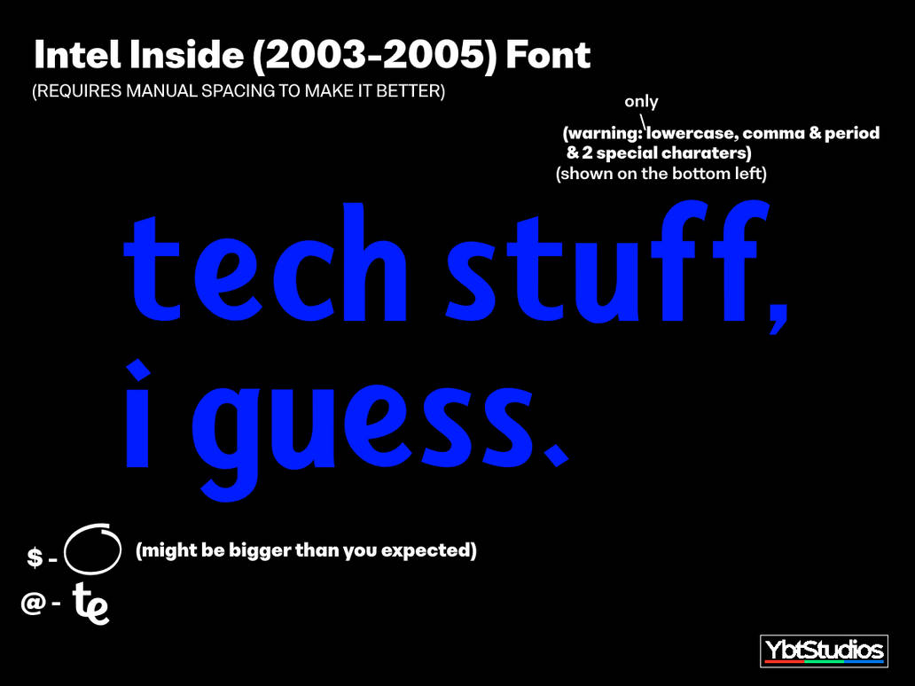Intel Inside (20032005) Font by YbtStudios on DeviantArt