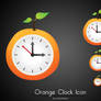 Orange Clock Icon