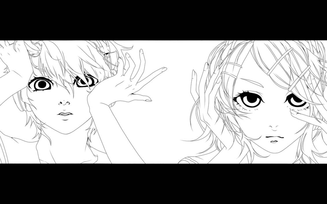 LINEART Migikata No Chou by pikochan4ever on DeviantArt