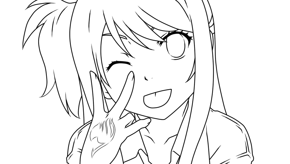 Lineart - Lucy Heartfilia -