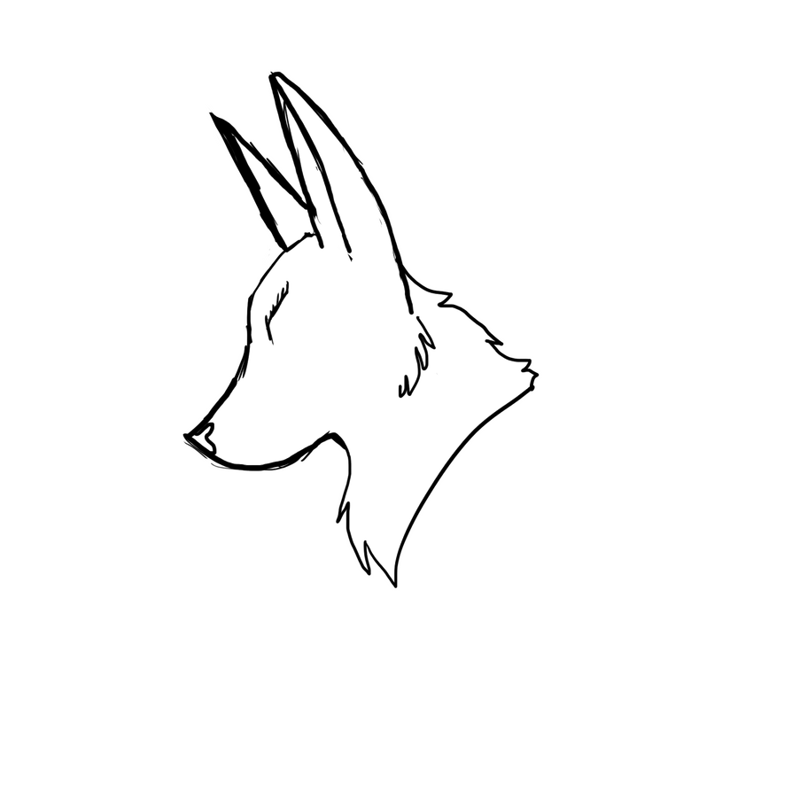 Wolf Headshot lineart by AffinityLove on DeviantArt