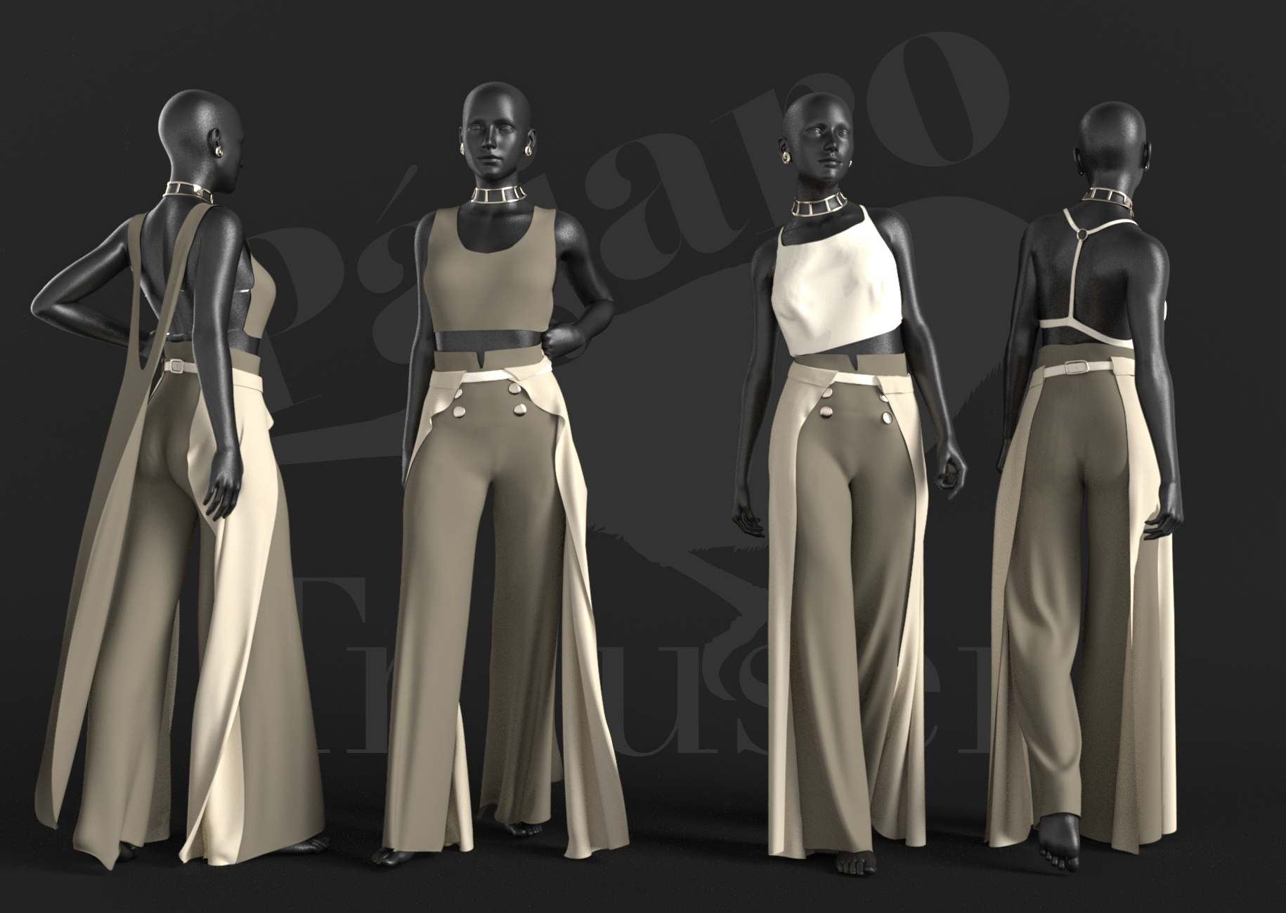 Freebie Pajaro Trousers + PhD Glasses for G8F by Poses17