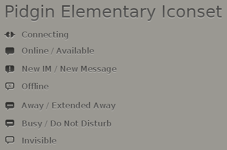 Pidgin Elementary Icons