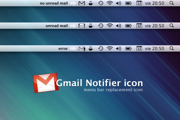 Gmail notifier menubar icon