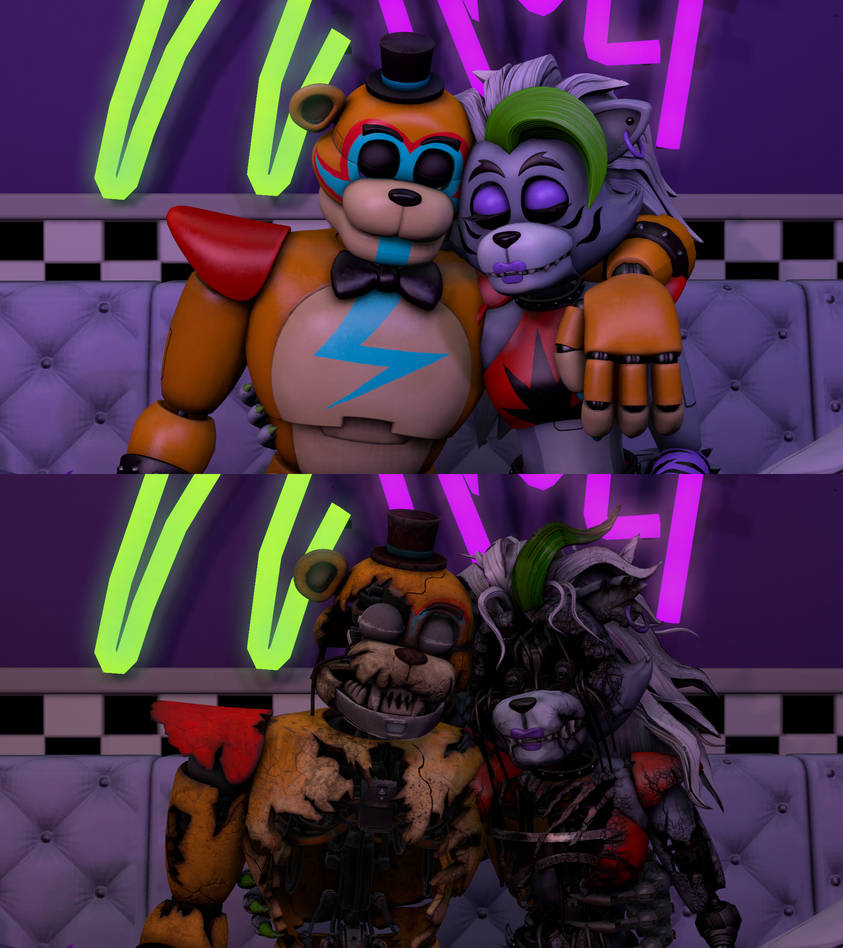 Glamrock Freddy x Roxanne Wolf (Request) by PamKunggSFM on DeviantArt