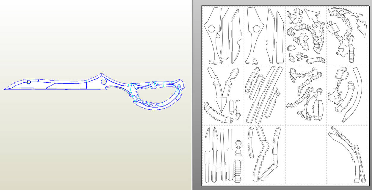 Мечи из атаки титанов чертеж
