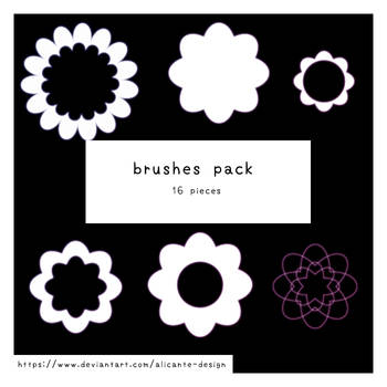 16x Flower Brushes for Photoshop and Gimp 2.10