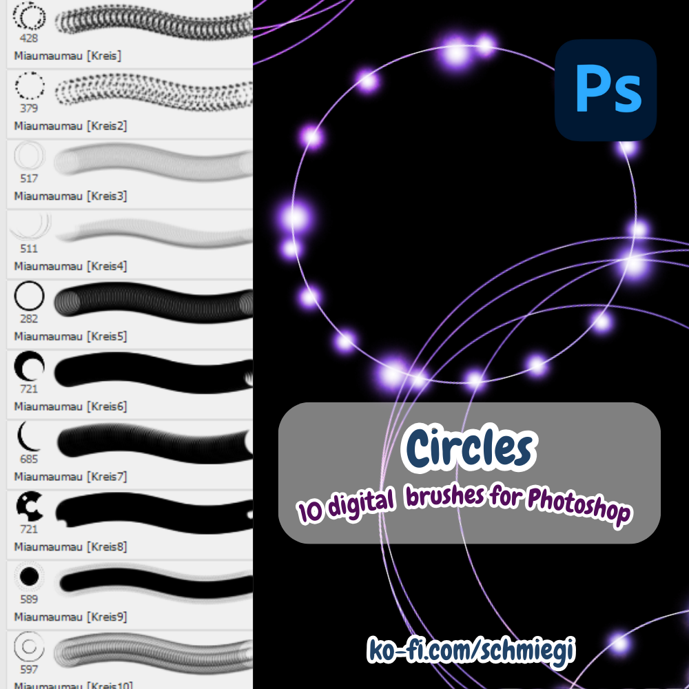 10x Circle Brushes for Photoshop and Gimp by Alicante-Design on DeviantArt