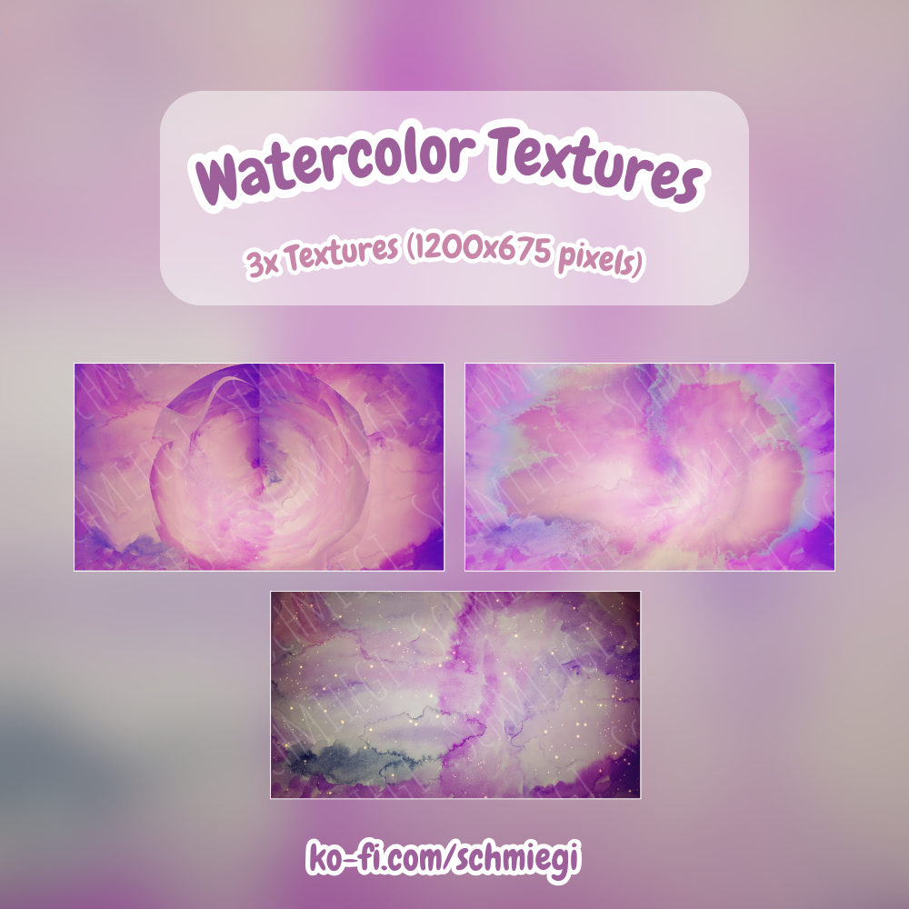 3x Watercolor Textures