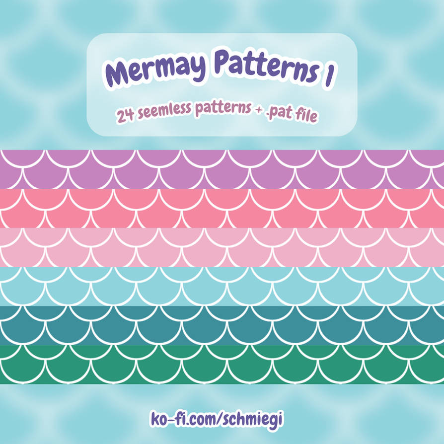 [FREE] Mermay Patternset 1 by Alicante-Design on DeviantArt