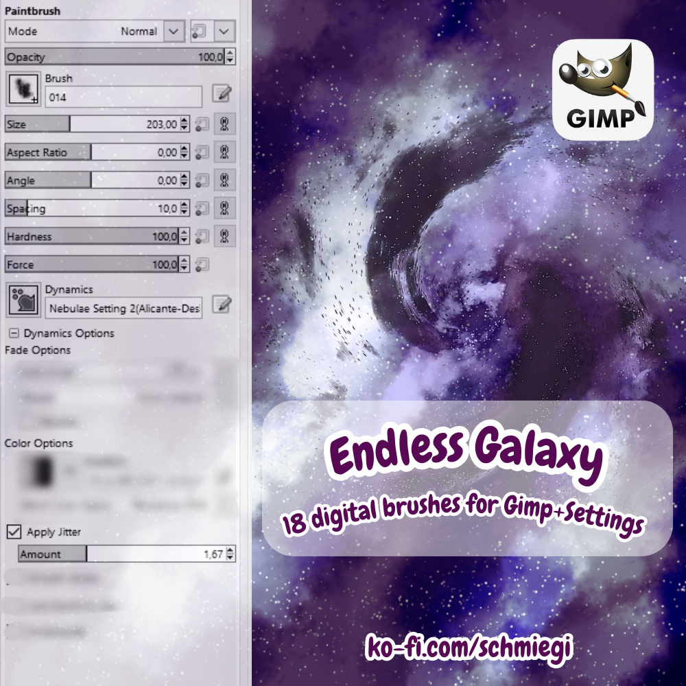 Galaxy Brushes for Gimp 2.10 by Alicante-Design on DeviantArt