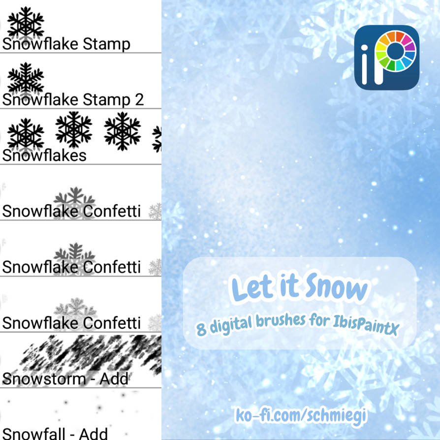 Let it Snow - Brushset for IbisPaintX by Alicante-Design on DeviantArt