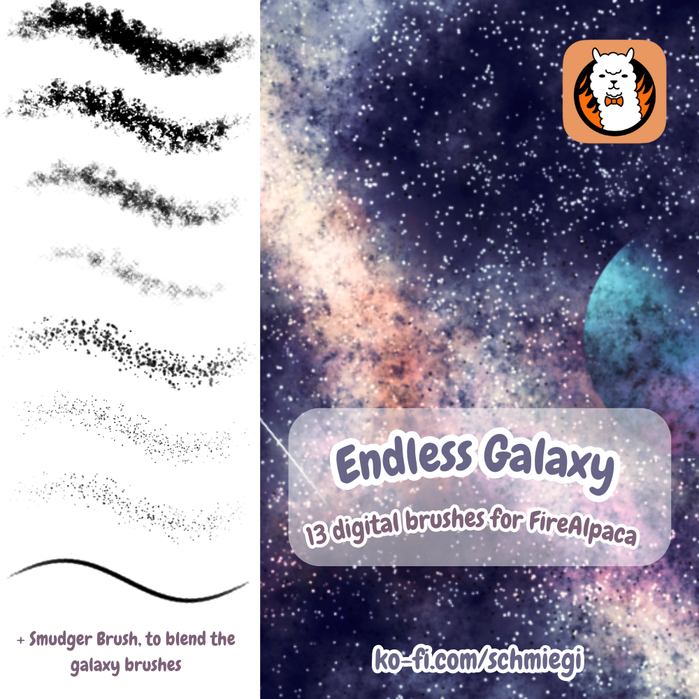 Galaxy Brushes for Fire Alpaca by Alicante-Design on DeviantArt