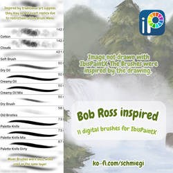 Bob Ross Inspired Brushes for IbisPaintX