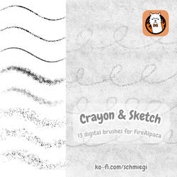 Crayon and Sketching Brushes | Fire Alpaca