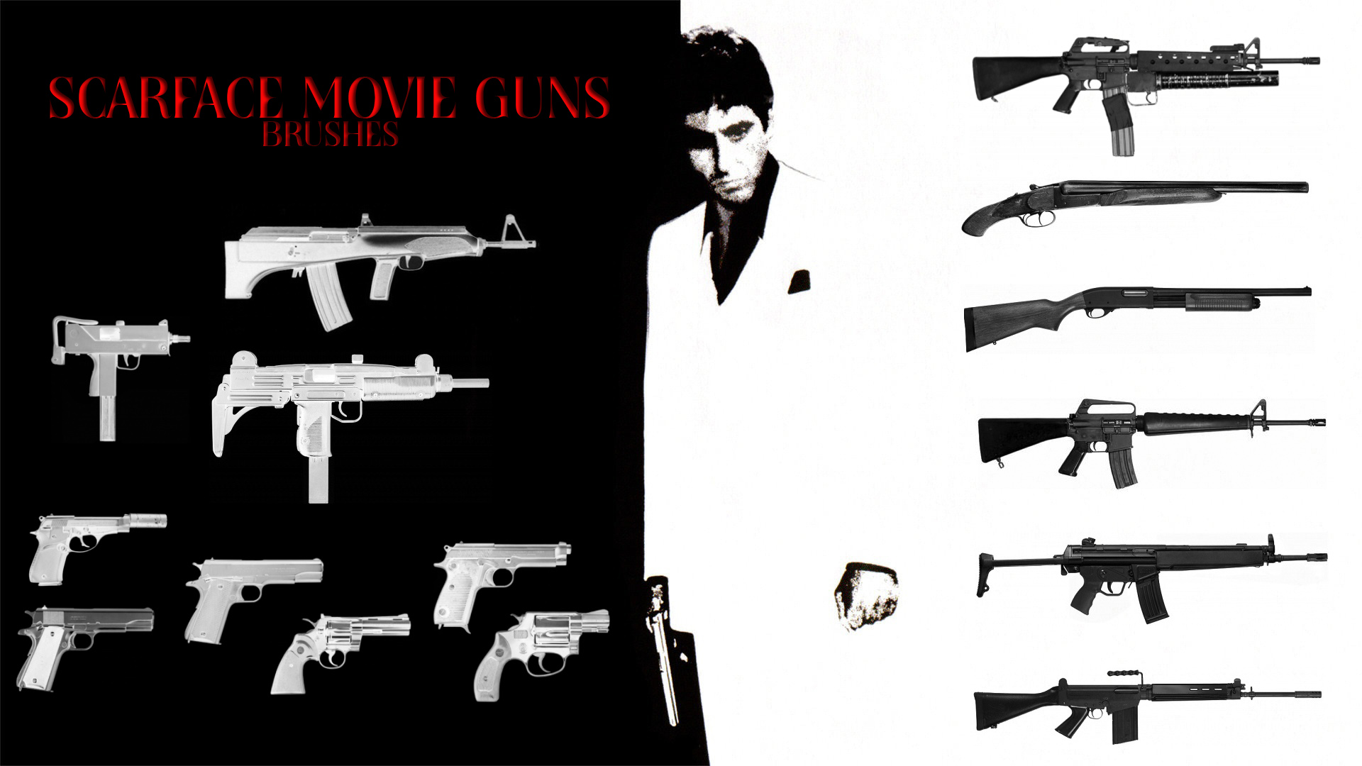 Scarface 1983 Guns Brushes