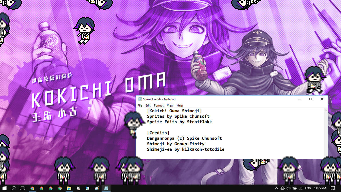Shimeji Kokichi Ouma By Straitjakk On Deviantart