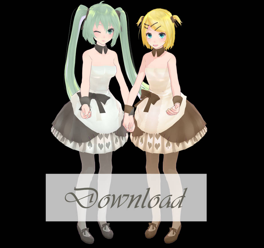 TDA Rin and Miku - Caramel of card DOWNLOAD [MMD] by Yuu2002 on DeviantArt