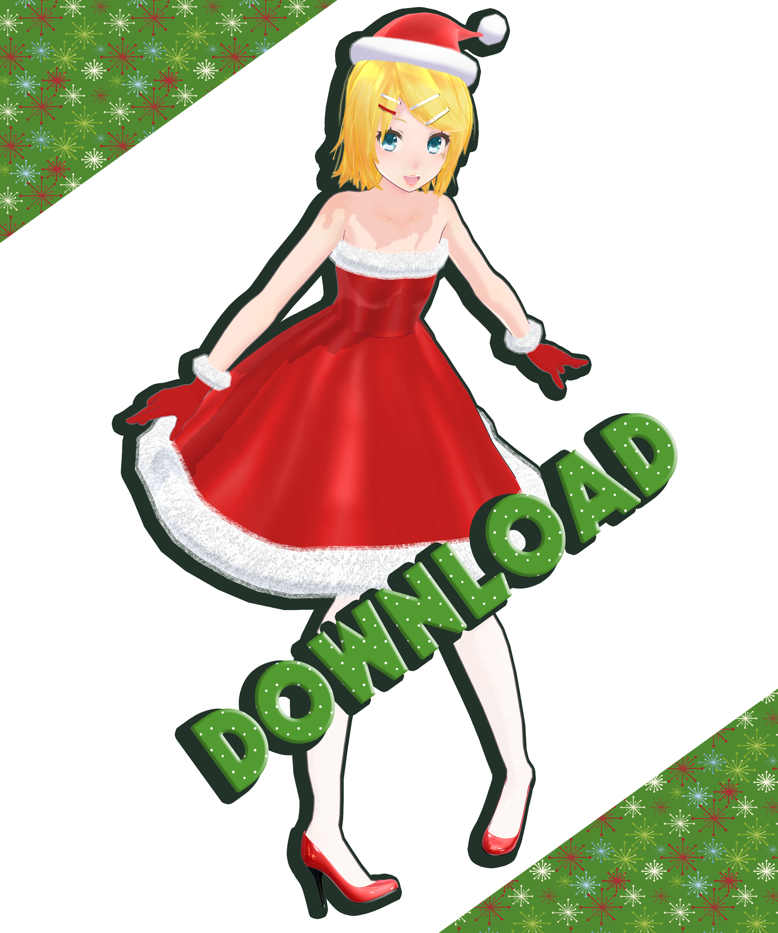 TDA Christmas - Rin Kagamine DOWNLOAD [MMD] by Yuu2002 on DeviantArt