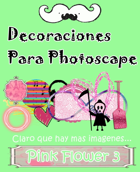 Decoraciones para Photoscape by Pink Flower 3