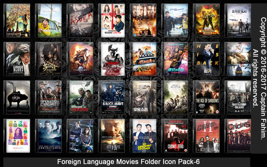 Foreign Language Movies Folder Icon Pack 6 By Captainfahim On Deviantart