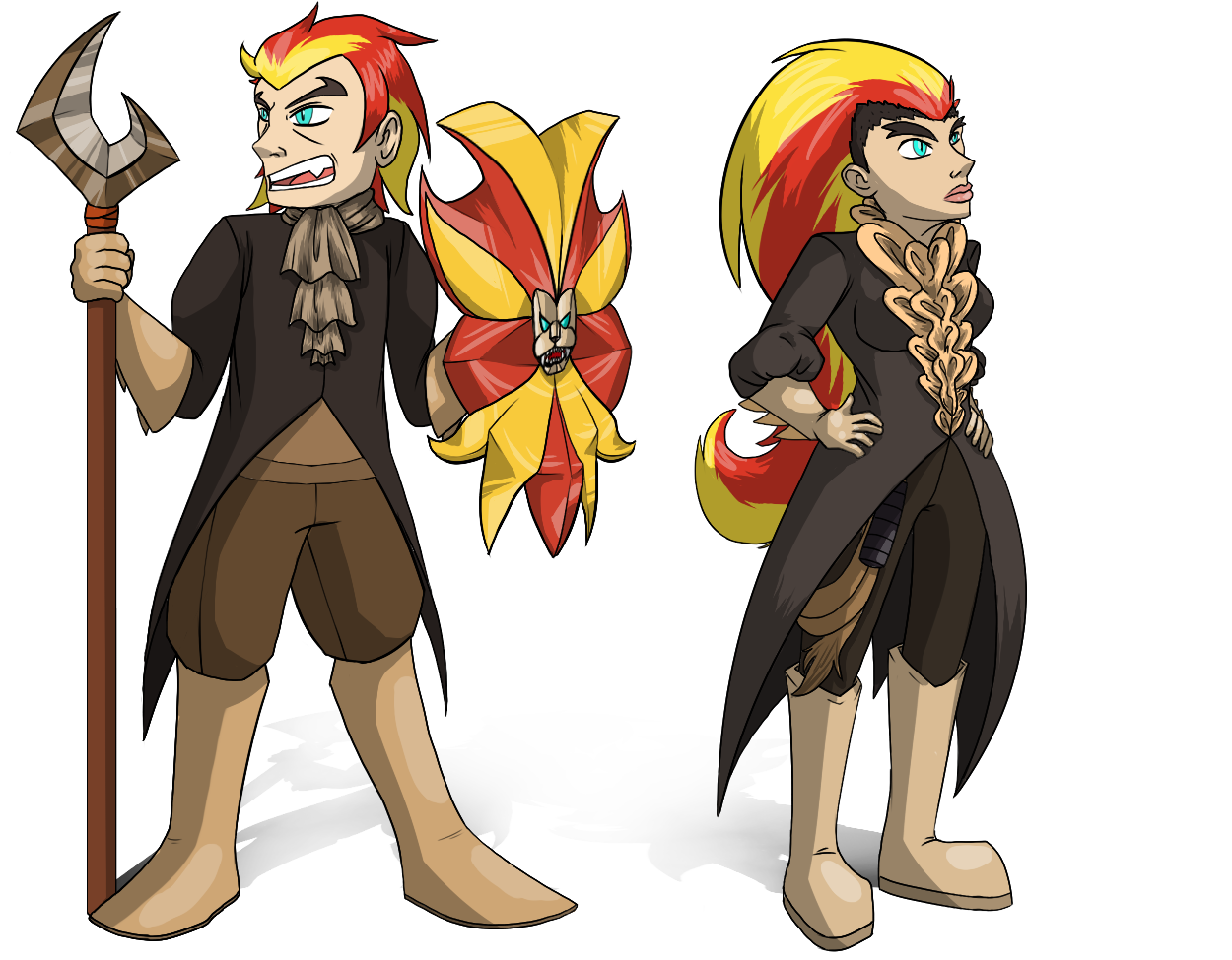 Pyroar Gijinkas by LunaticLunic on DeviantArt