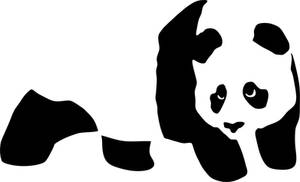 Vector panda stencil