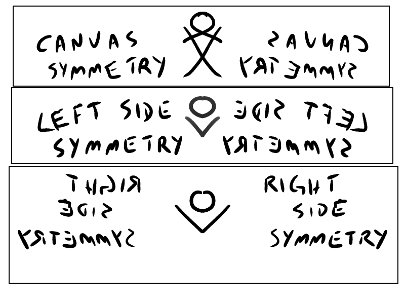 Canvas symmetry brushes for FireAlpaca