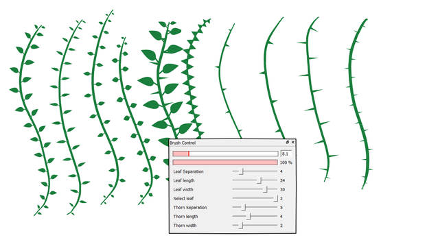 FireAlpaca vine brushes