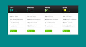 HTML Price Table with Download