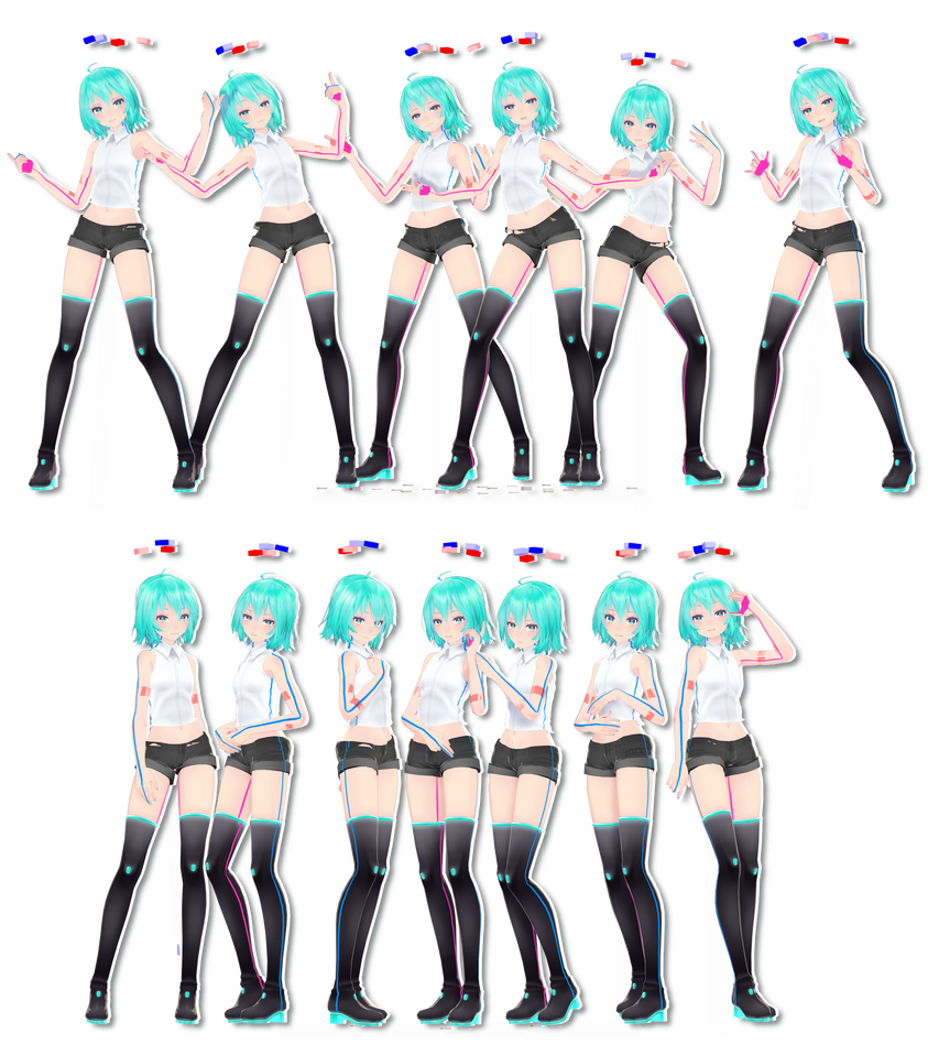 [Download] Group Pose Pack #5 - Updated by Ellyncx on DeviantArt