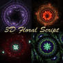 3D Floral Script